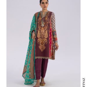 Beige & Maroon Printed Lawn Suit – Sana Safinaz3