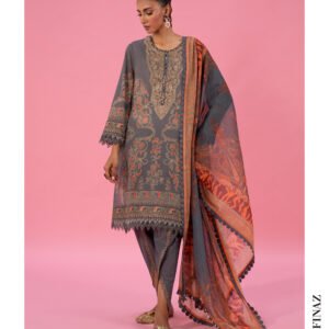 Beige & Maroon Printed Lawn Suit – Sana Safinaz4
